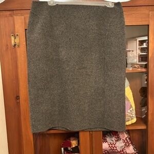 Gray Wool Skirt